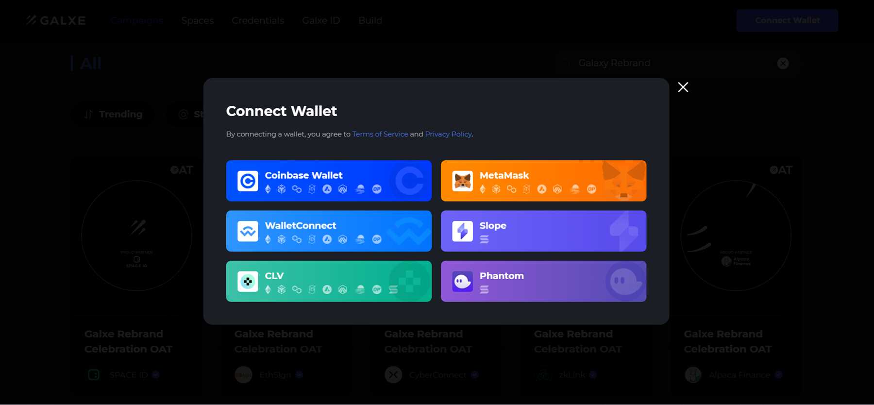 Creating a Galxe Wallet